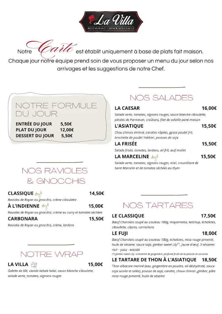 Menu_La Villa_Montbonnot-Saint-Martin_image_2