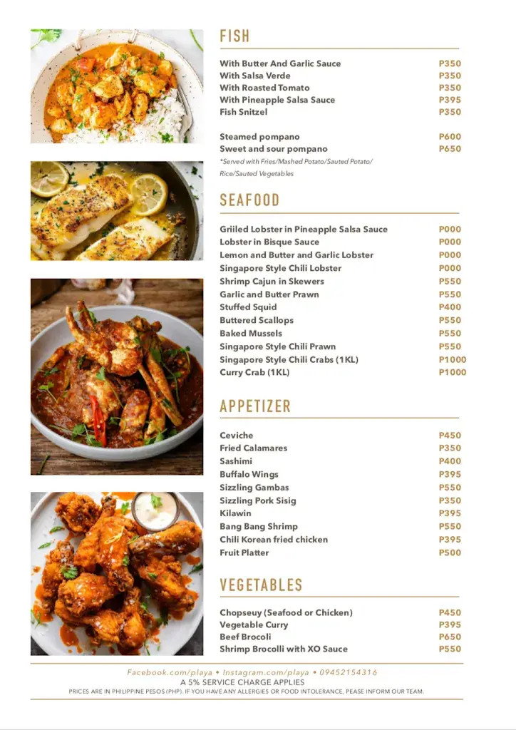 Menu_Playa Bar and Restaurant Coron_Philippines_image_3