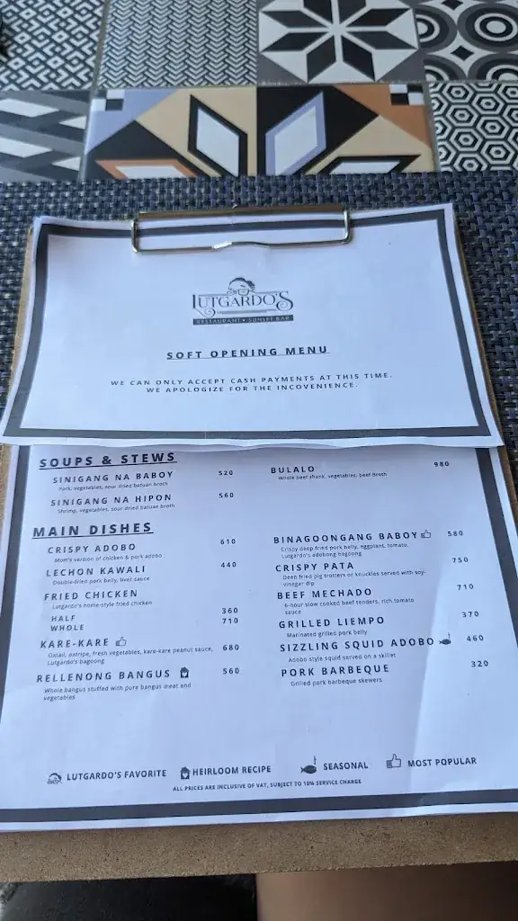 Menu_Lutgardo’s Restaurant and Sunset Bar_Philippines_image_4