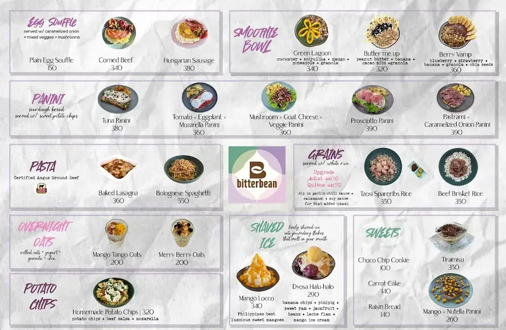 Menu_bitter bean caffeine cabana coron_Philippines_immagine_1