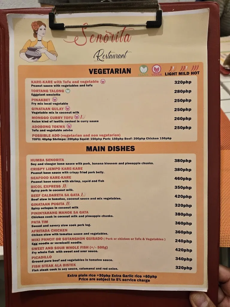 Menu_Señorita restaurant_Philippines_image_2