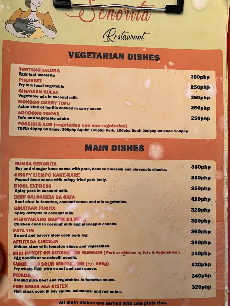 Menu_Señorita restaurant_Philippines_image_4