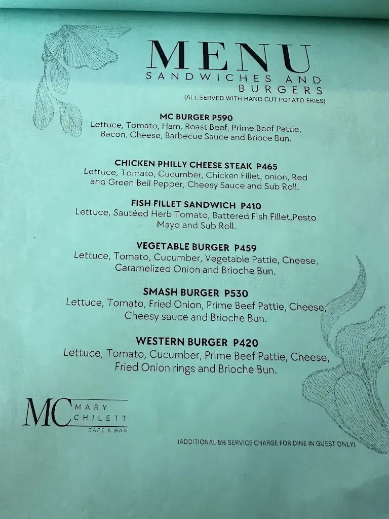 Menu_Mary Chilett Cafe & Bar_Philippines_image_2