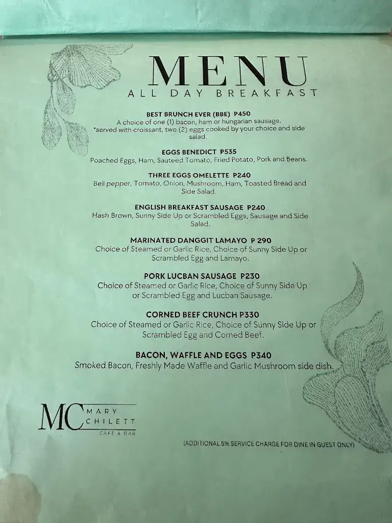 Menu_Mary Chilett Cafe & Bar_Philippines_image_3
