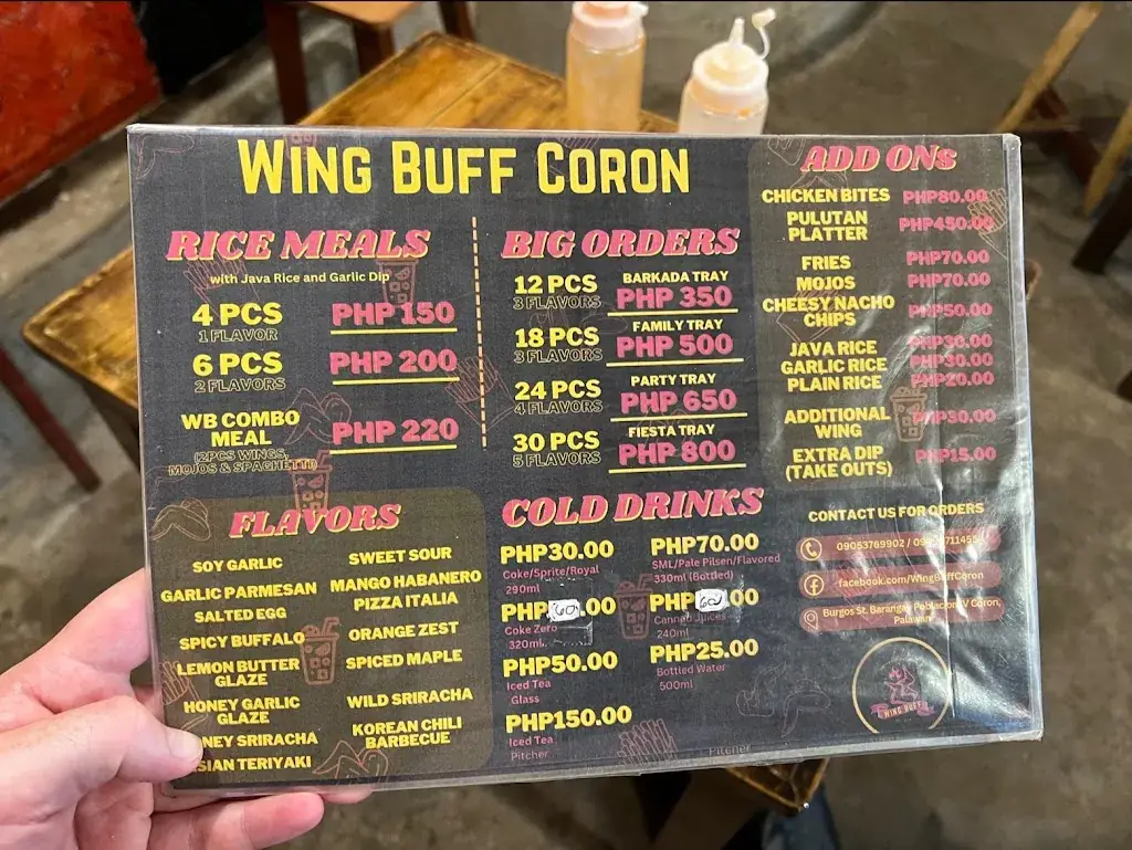 Menu_Wing Buff Coron_Philippines_image_2