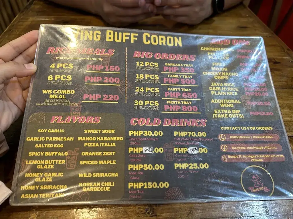 Menu_Wing Buff Coron_Philippines_image_3