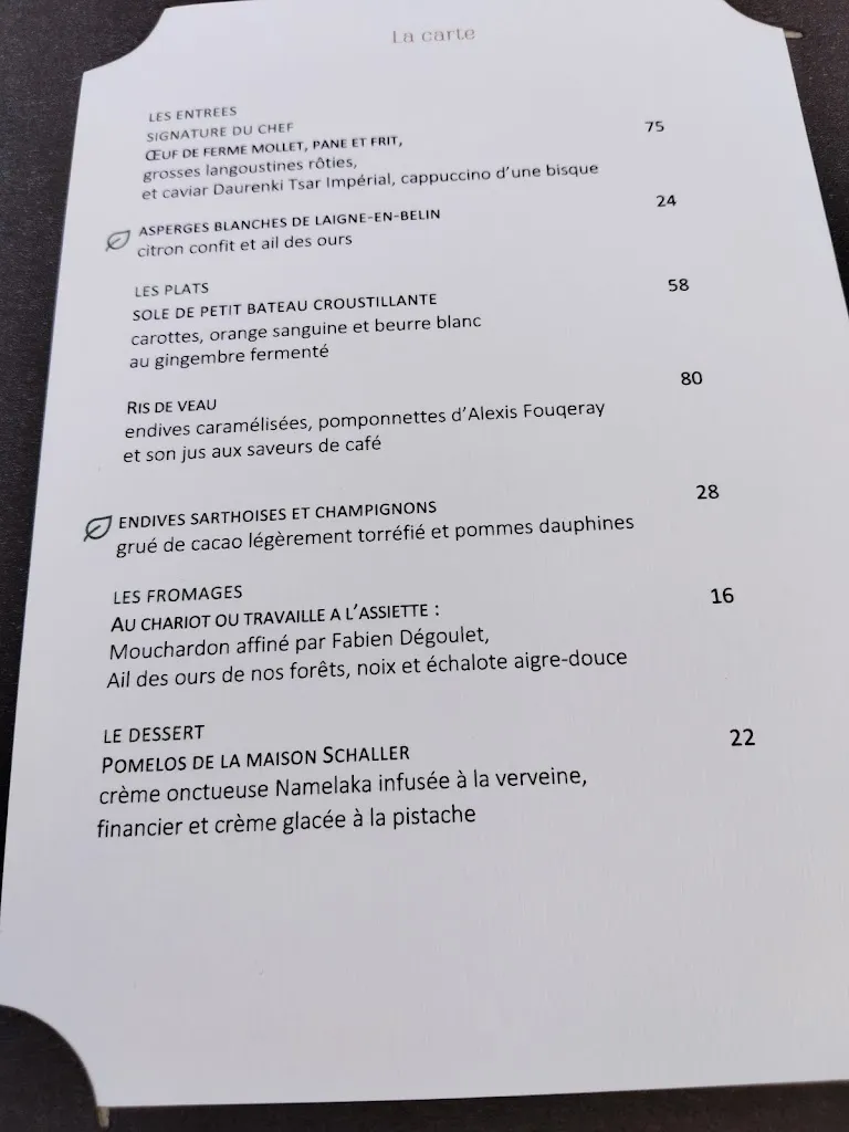 Menu_Restaurant l'Auberge de Bagatelle_Mans_image_3