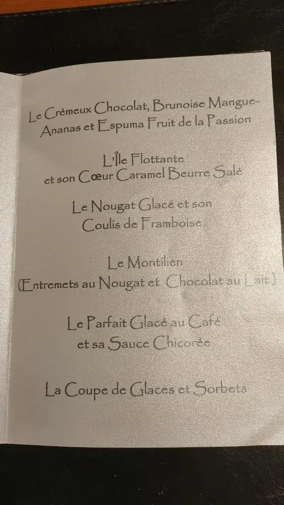 Menu_Restaurant La Petite France_Montélimar_immagine_2