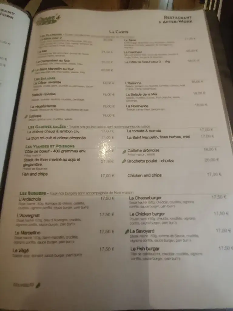 Menu_Green's Restaurant & After-Work_Montélimar_image_2