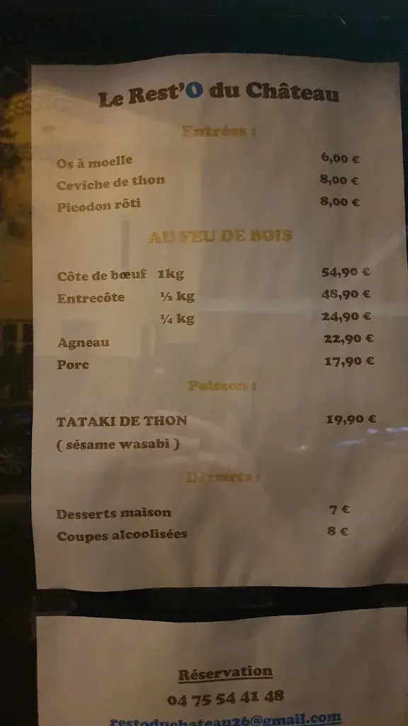 Menu_Le Rest'O du Château_Montélimar_image_4