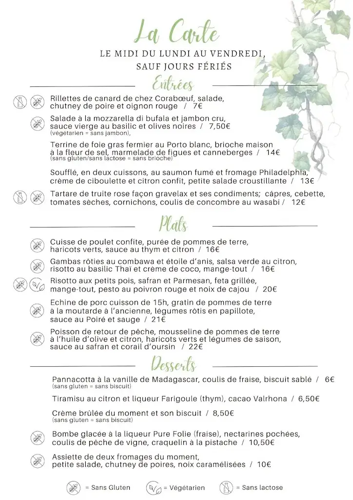 Menu_Les Dames De La Loire_Ulmes_image_1