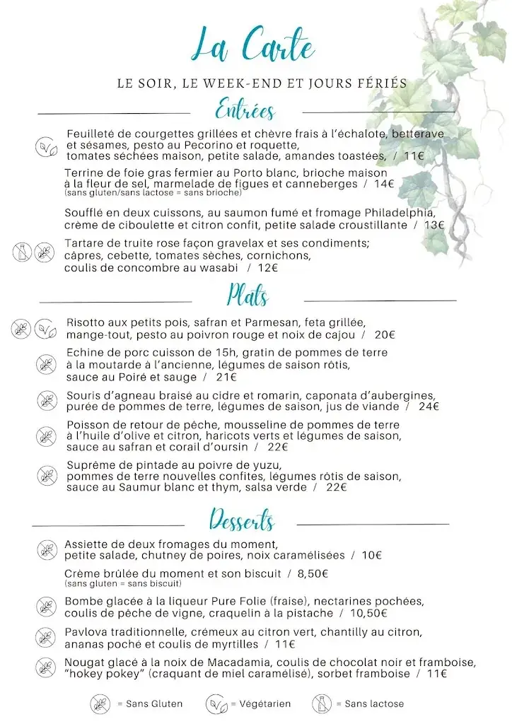 Menu_Les Dames De La Loire_Ulmes_image_2