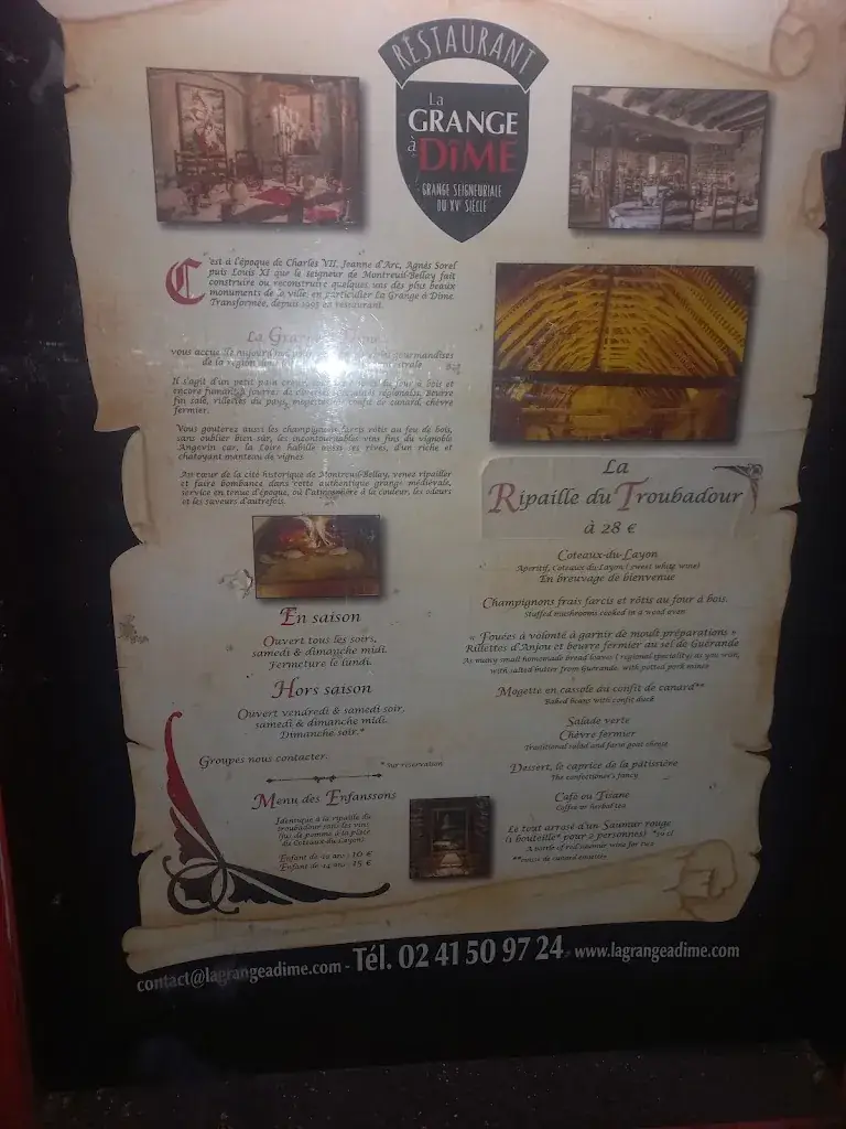 Menu_La Grange A Dîme_Montreuil-Bellay_image_2