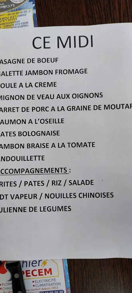 Menu_Le Lion d'Or_Fougerolles-du-Plessis_image_1