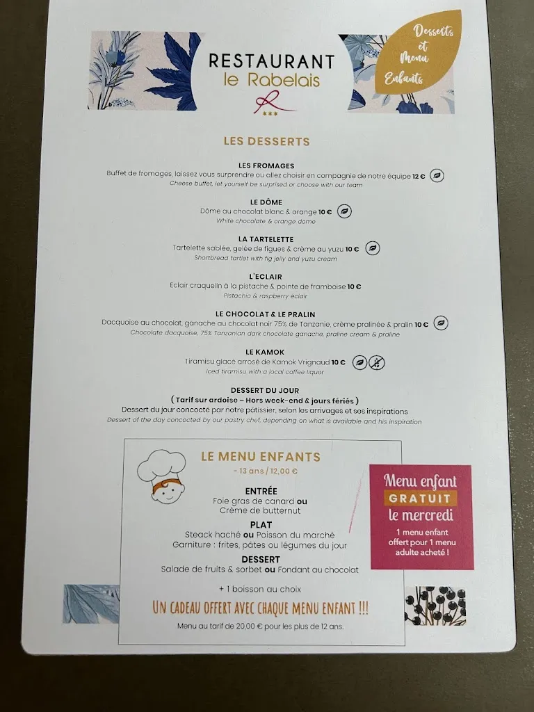 Menu_Restaurant @ Le Rabelais_Fontenay-le-Comte_image_2