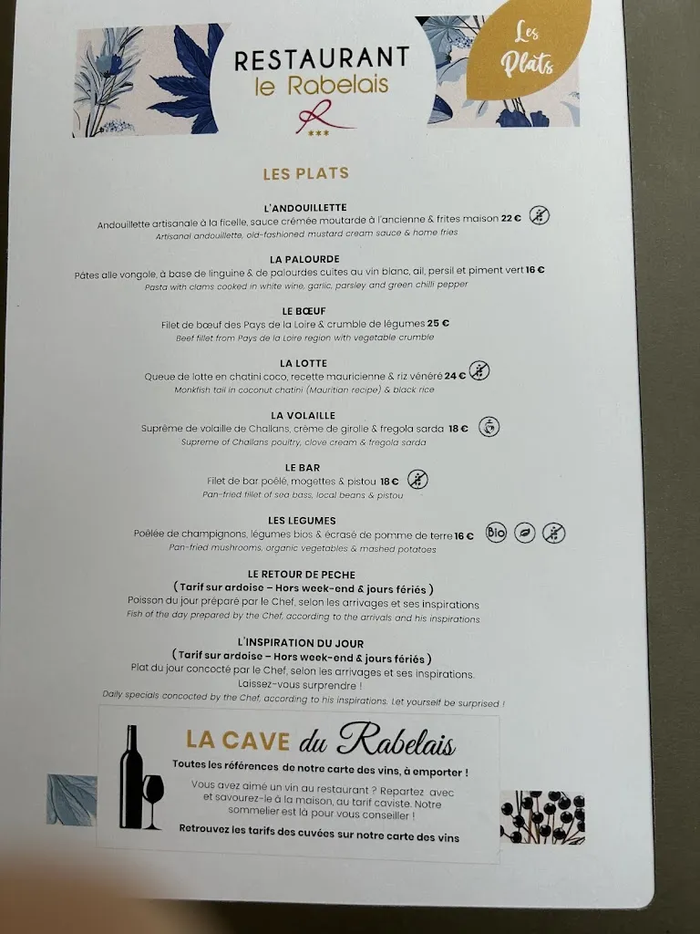 Menu_Restaurant @ Le Rabelais_Fontenay-le-Comte_image_3