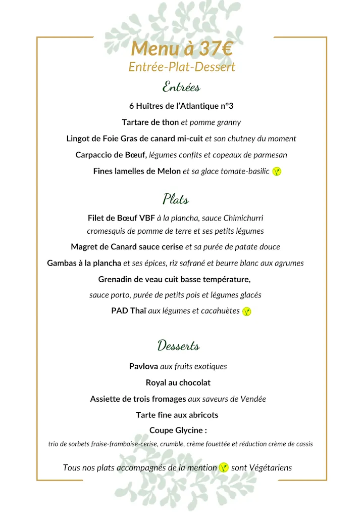 Menu_Restaurant La Glycine_Fontenay-le-Comte_image_2