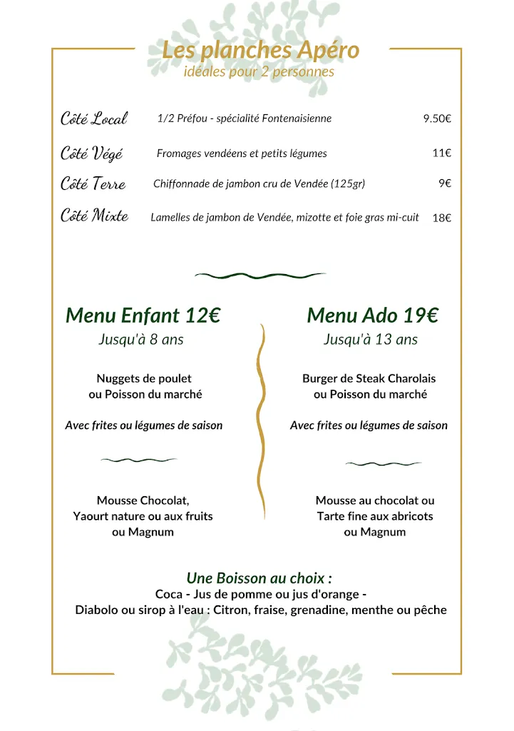 Menu_Restaurant La Glycine_Fontenay-le-Comte_image_3