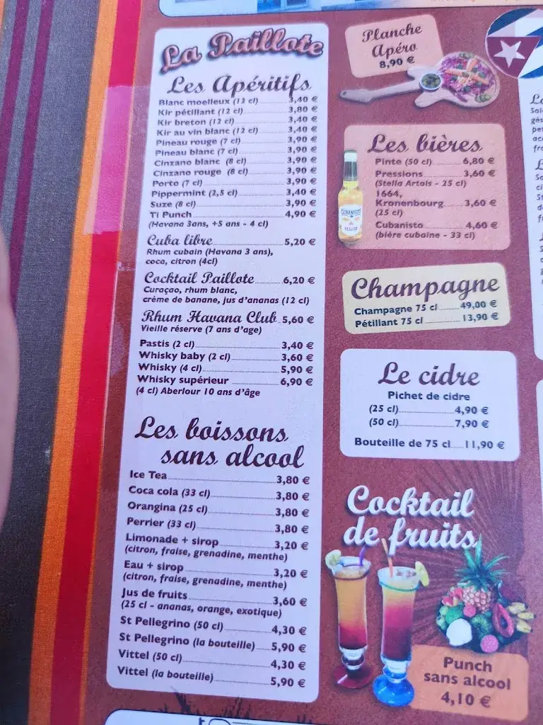 Menu_Restaurant la Paillotte_Fontenay-le-Comte_image_2