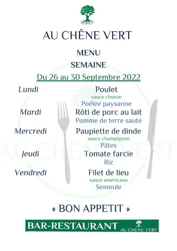 Menü_AU CHÊNE VERT_Fontenay-le-Comte_Bild_4