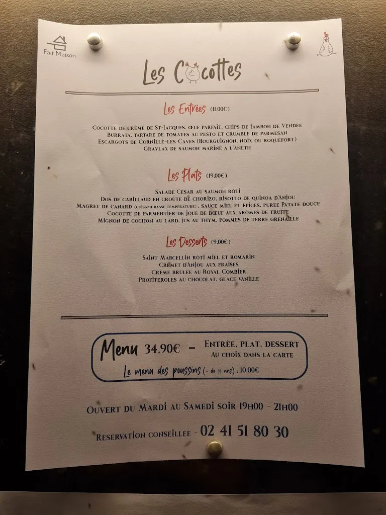 Menu_Restaurant Les Cocottes_Gennes-Val-de-Loire_image_2