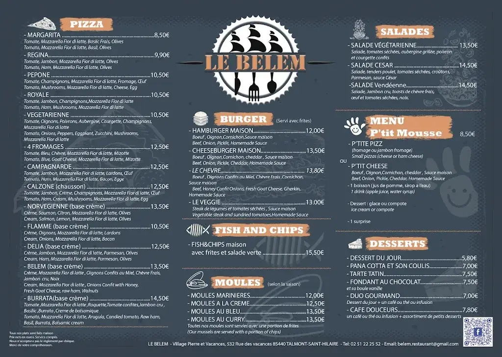 Menu_Le Belem Restaurant_Talmont-Saint-Hilaire_image_1