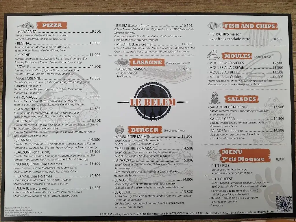 Menu_Le Belem Restaurant_Talmont-Saint-Hilaire_image_2