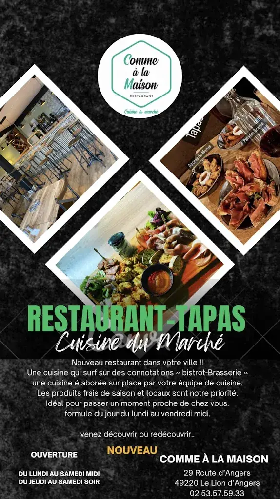 Menu_Restaurant Comme à la Maison_Lion-d'Angers_image_3