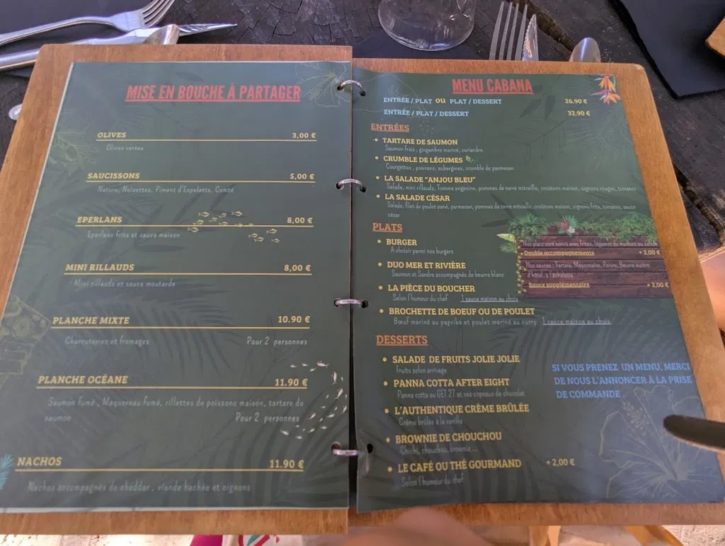 Menu_LA CABANE DE THORIGNÉ Guinguette des 4 saisons_Thorigné-d'Anjou_immagine_2