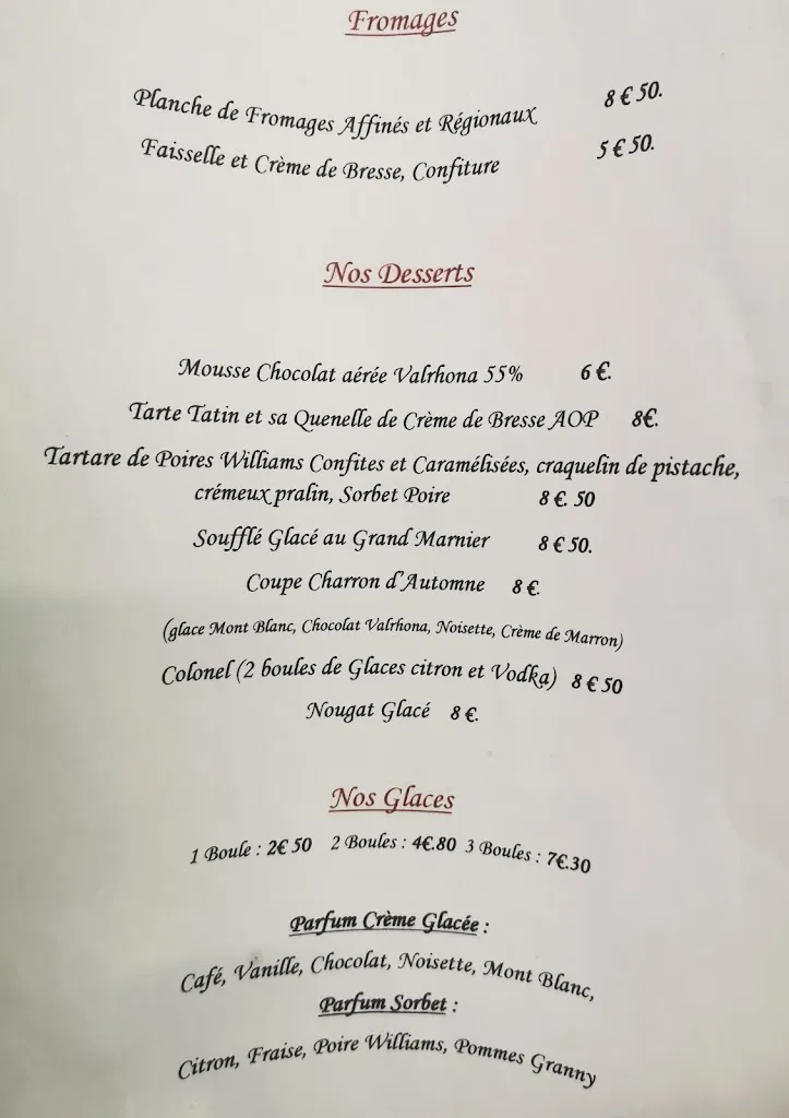 Menu_Auberge du Charron à Montréal la cluse_Montréal-la-Cluse_image_2