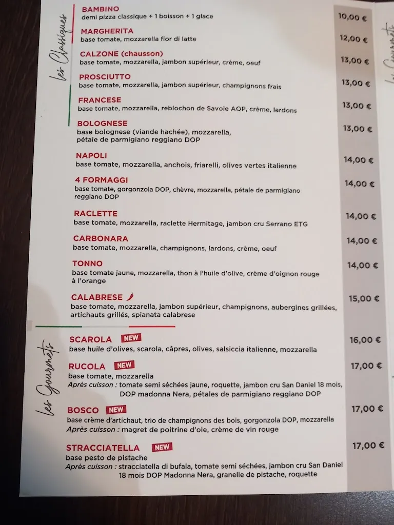 Menu_LA CALABRESE chez Francesco_Montréal-la-Cluse_immagine_1