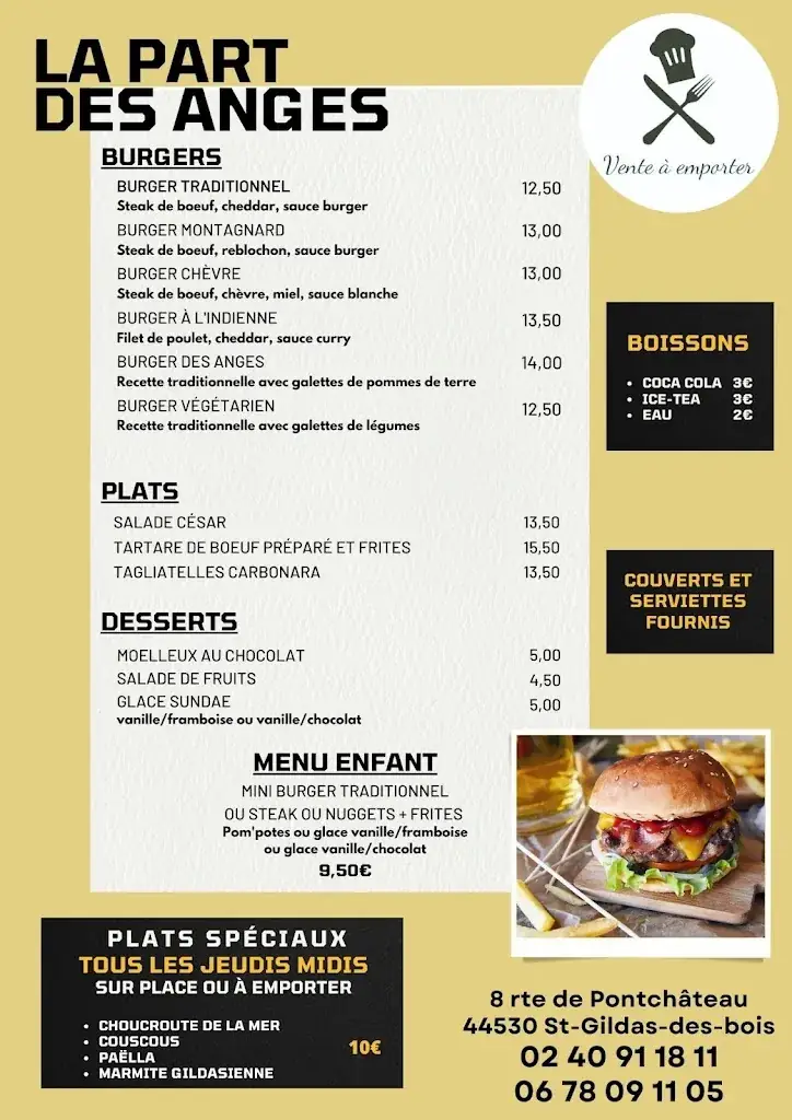 Menu_Restaurant La Part des Anges_Saint-Gildas-des-Bois_image_2