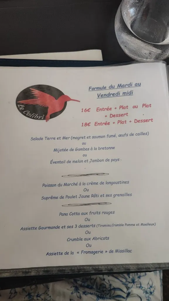 Menu_LE COLIBRI_Chapelle-des-Marais_immagine_2