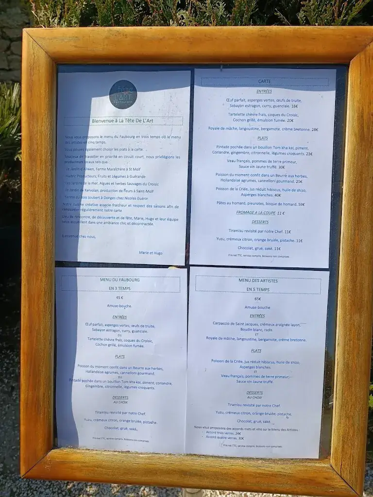 Menu_La Tête de l'Art_Guérande_image_3