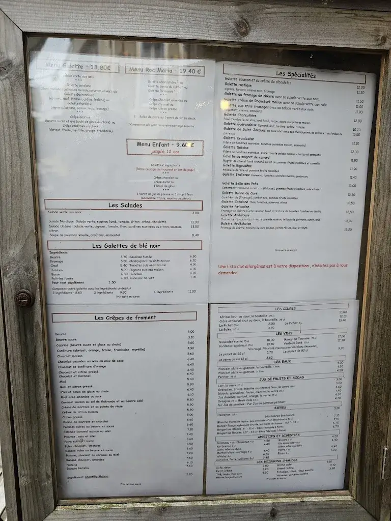 Menu_Crêperie Roc Maria_Guérande_image_1
