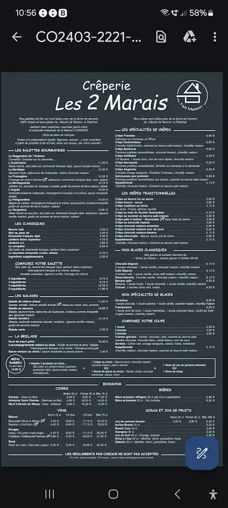 Menu_Crêperie les 2 Marais_Guérande_image_1