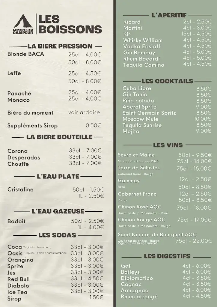 Menu_Le Resto du Campeur Guérande_Guérande_image_2