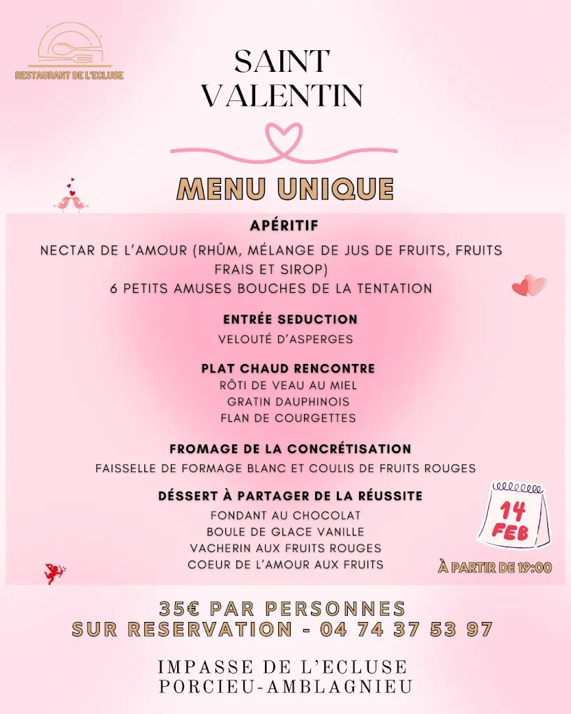 Menü_Restaurant L'Ecluse_Porcieu-Amblagnieu_Bild_1