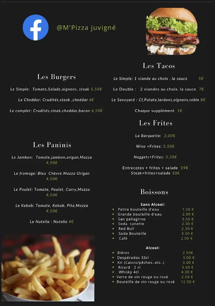 Menu_M' Pizza Juvigné_Juvigné_image_2