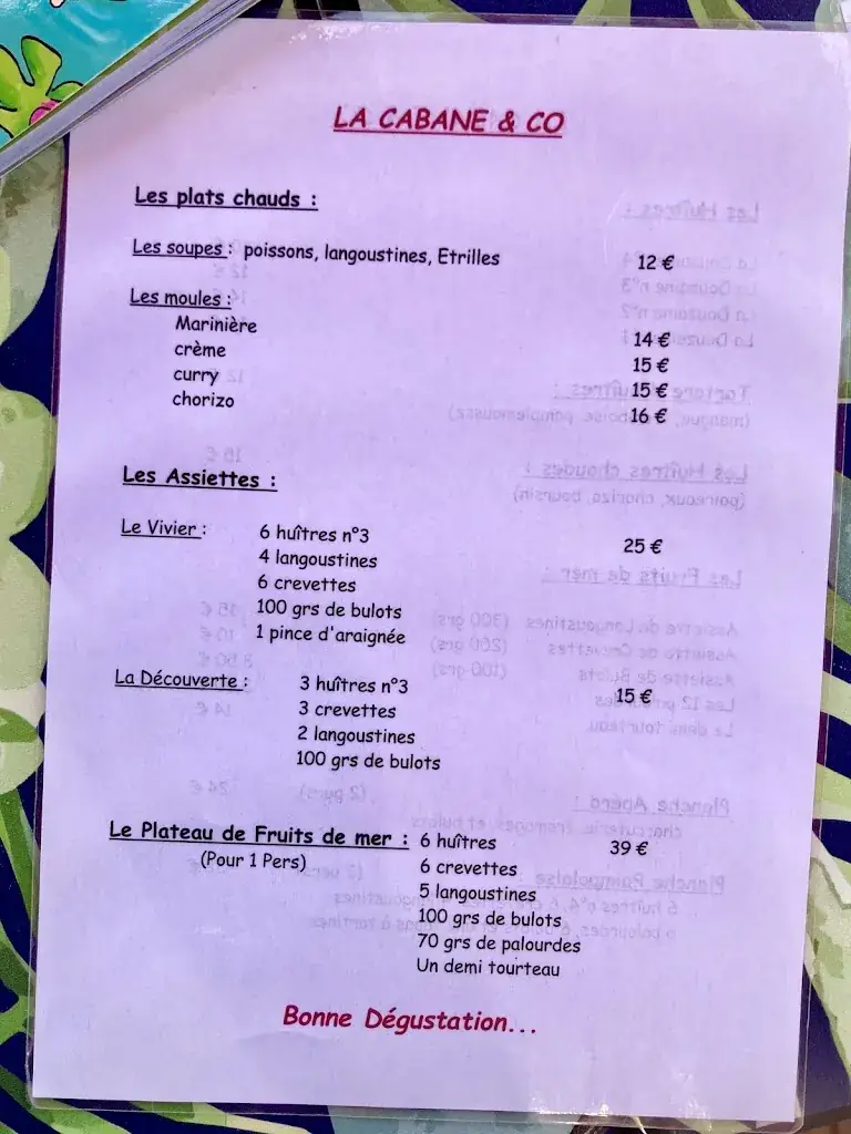 Menu_La Cabane & Co_Barre-de-Monts_image_2