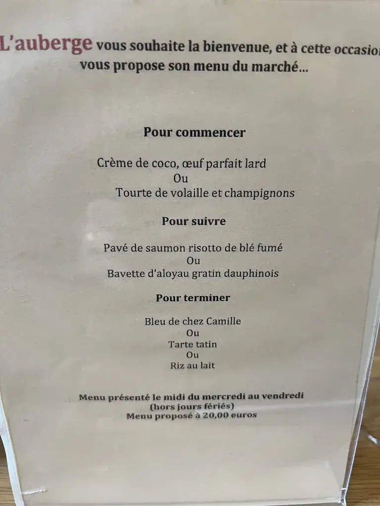Menu_Auberge du Donjon - Bazoges en Pareds_Bazoges-en-Pareds_image_2