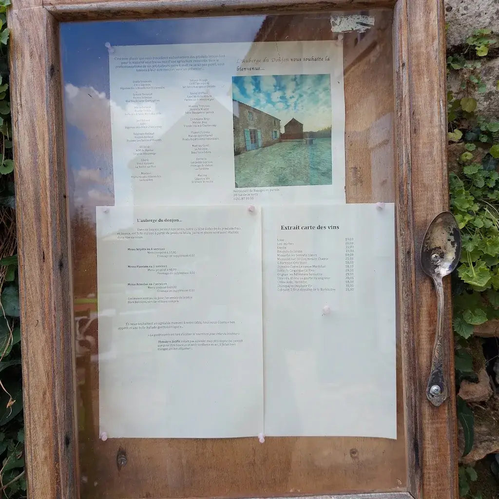 Menu_Auberge du Donjon - Bazoges en Pareds_Bazoges-en-Pareds_image_3