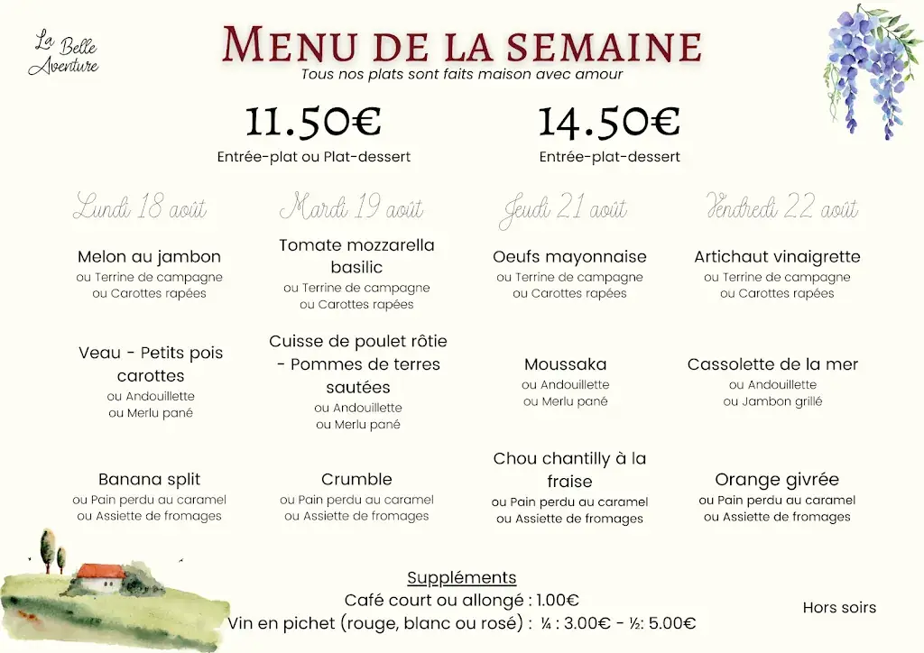 Menu_Restaurant La Belle Aventure_Sainte-Flaive-des-Loups_image_2
