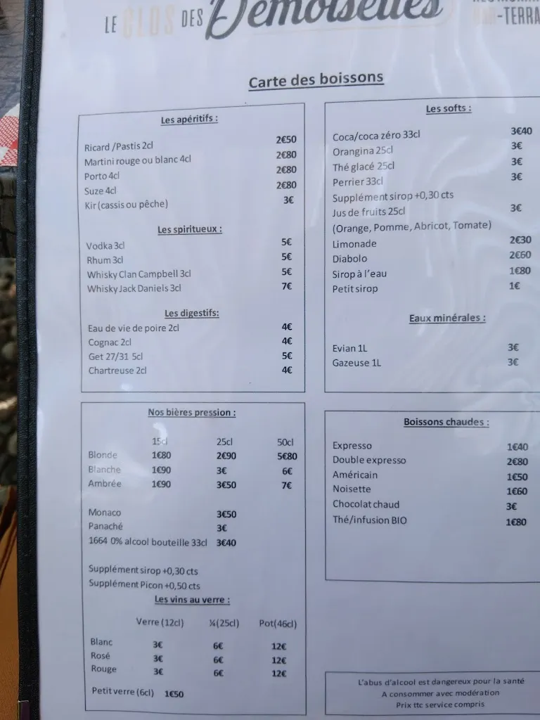 Menu_Restaurant Le Clos des Demoiselles_Villebois_image_2