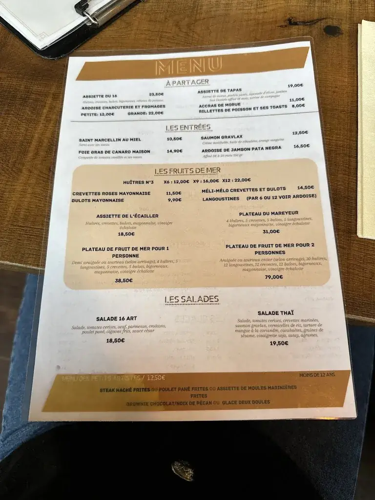 Menu_Le 16 Art - La Baule_Baule-Escoublac_image_3