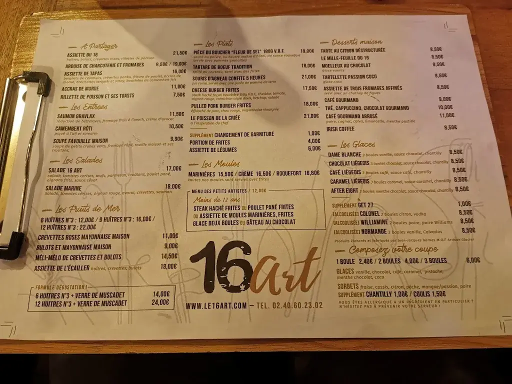 Menu_Le 16 Art - La Baule_Baule-Escoublac_image_4