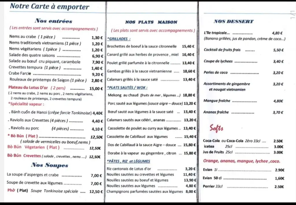 Menu_Le Lotus D'or_Baule-Escoublac_image_2