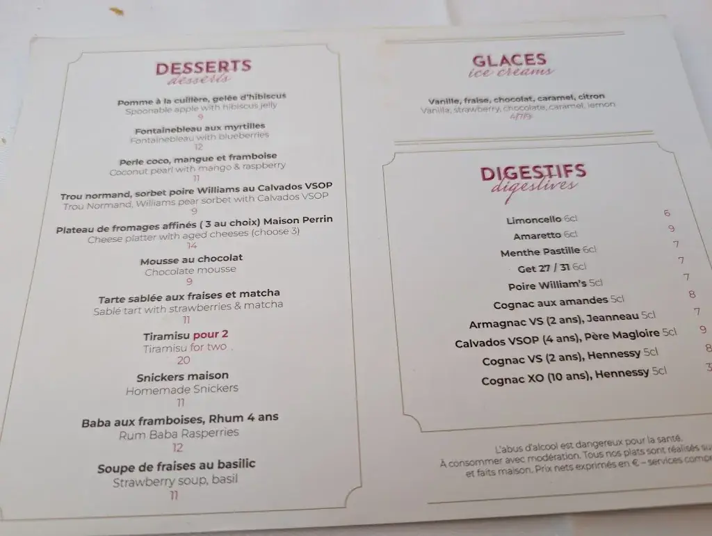 Menu_Brigitte La Baule_Baule-Escoublac_image_1