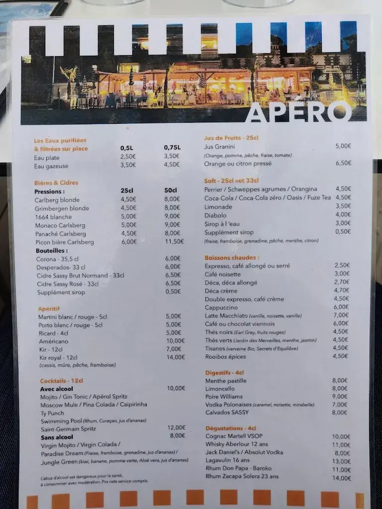 Menu_Le B - Restaurant de plage_Baule-Escoublac_immagine_2