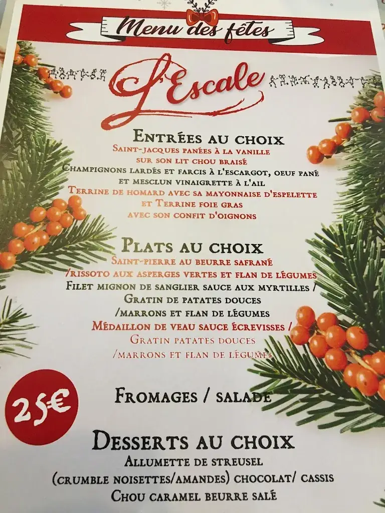 Menu_Restaurant de l'Escale_Chartre-sur-le-Loir_image_2